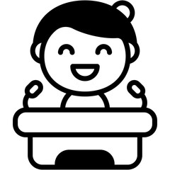 Vector Icon Conference, Speech, Avatar, Podium, Public Speaking, Stage