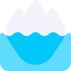 Vector Icon Iceberg, Polar, Landscape, Glacier, Nature, Ocean