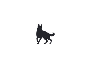 Dog icon black make with vector