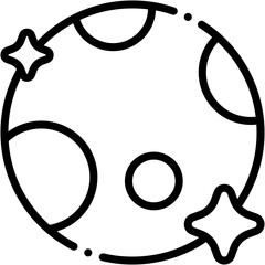 Vector Icon Full Moon, Moon, Night, Weather, Nature, Meteorology © iconiyo