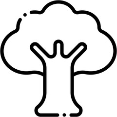 Vector Icon Tree, Forest, Wood, Ecology, Nature, Botanical