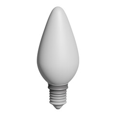 3d illustration of white light bulb idea icon business concept