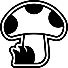 Obraz premium Vector Icon Mushroom, Muscaria, Fungi, Nature, Food, Organic