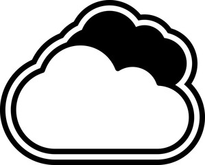 Vector Icon Cloud, Nature, Weather, Sky, Cloudy, Overcast