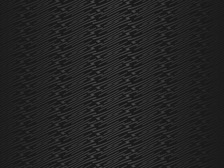 Black abstract background design. Modern wavy lines (guilloche curves) pattern in monochrome colors. Premium line texture for banner, business background. Dark horizontal vector template.