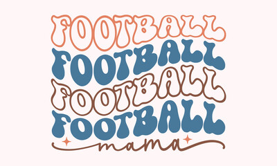 Football mama Retro SVG Design