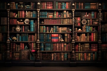 A vibrant display of books. Generative AI