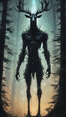 Wendigos are strange creatures that live in forests.