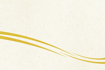 日本の伝統紙　和紙に金の曲線ラインデザイン