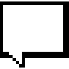 Pixel art comic style speech balloon 6