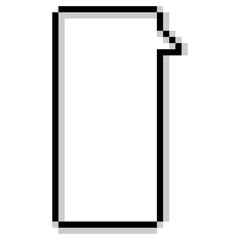 Pixel art game style speech balloon 12