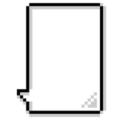 Pixel art game style speech balloon 13