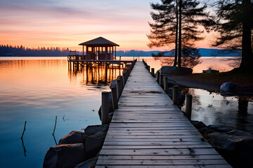 Fototapeta premium sunset at the pier