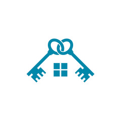 House key illustration logo icon isolated on transparent background