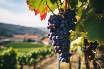 Fototapeta premium Grapes on Vineyard during Daytime