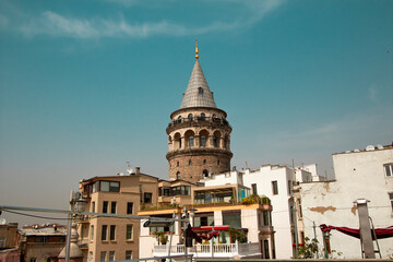 Fototapeta na wymiar Galata Tower in Istanbul, Turkey.