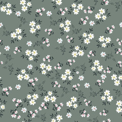 seamless vector small flower design on background