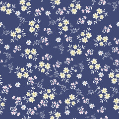 seamless vector small flower design on background