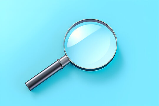 magnifying glass isolated on