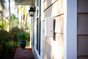 motion sensor mounted on a home wall