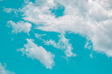 Beautiful view of cloudy blue sky