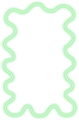 Fototapeta premium Y2k squiggle neon frame