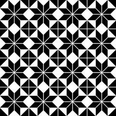 Monochromatic Geometric Elegance: Ancient Black and White Tiles