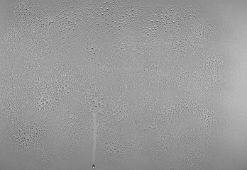 Water Droplets on Grey Background