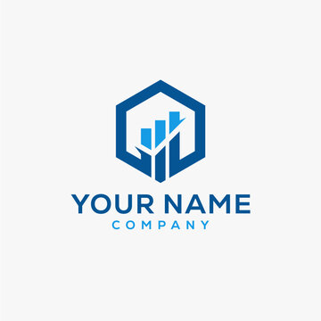 the business Financial Advisors Logo Design Template 