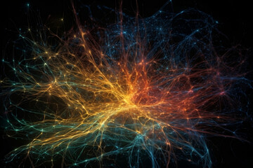 Obraz premium visualization of fractal waves. 