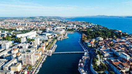Zadar, old city, aerial view, Croatia