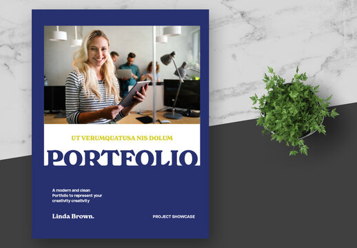 Blue and Yellow Project Showcase Porfolio
