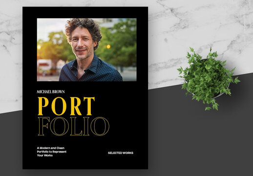 Black and Yellow Design Clean Portfolio