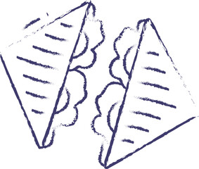 Sandwich hand drawn vector illustration