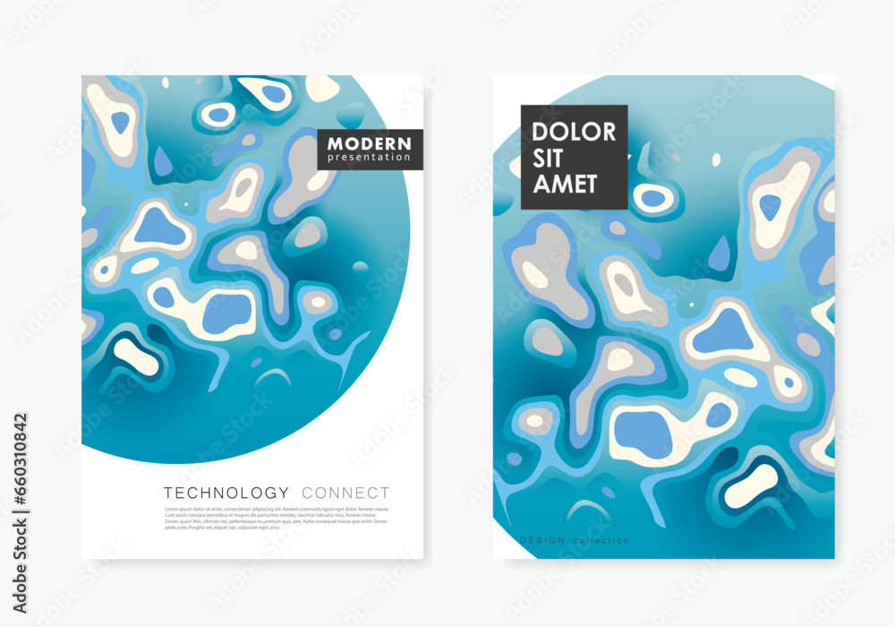 Aufkleber liquid vector shapes background. abstract color blue design. futuristic templates