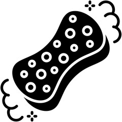 Sponge Icon. Bath Scrub Clean Up Symbol Stock Illustration. Vector Solid Icons For UI Web Design And Presentation