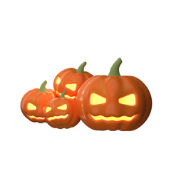 halloween pumpkin isolated on white background
