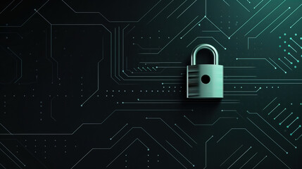 abstract minimalistic Background for IT security, internet security, secure with empty copy space