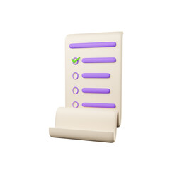 exam 3d illustration