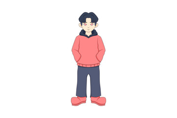 Young Boy Character Design Illustration