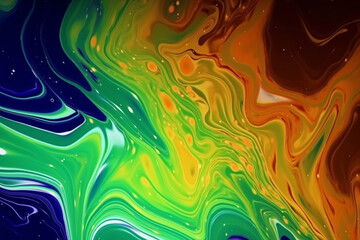 Liquid marbling paint texture background, fluid painting abstract texture, intensive color mix wallpaper,