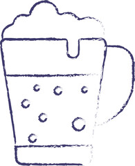 Beer glass hand drawn vector illustration