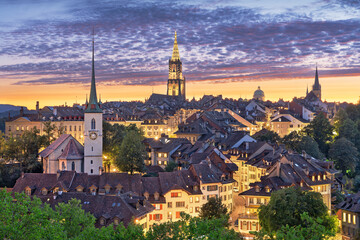 Bern, Switzerland Old Town View at Twilight