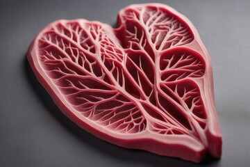 Human liver printed on Medicine 3d printer. Concept new technology transplant organ.