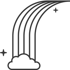 Rainbow Outline Icon