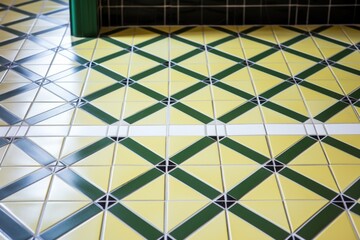ceramic tiles and grout on a tiled floor