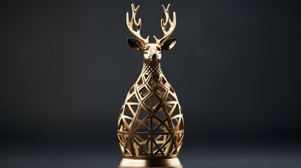 Christmas card cute deer decoration design, xmas winter background