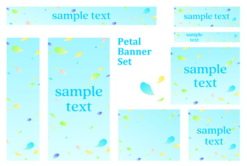 バナーセット_花吹雪_カラフル_青