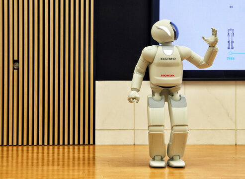 Honda's Asimo robot gets faster and smarter in human makeover, show in Honda Welcome Plaza Aoyama in Tokyo, Japan, Asia