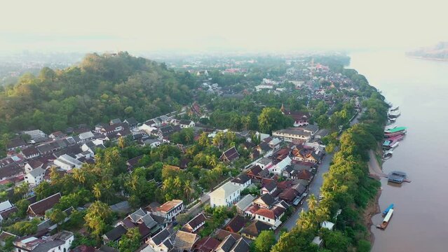 Aerial view of Luang Prabang Lao PDR